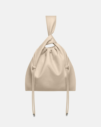 Jen Drawstring Large Okobor™ Alt-Leather Bag - Chalk | Nanushka