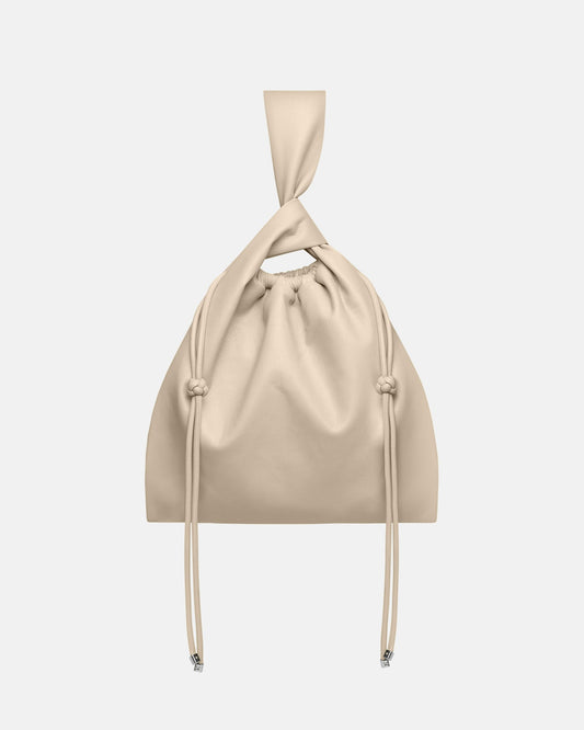 Jen Drawstring Large Okobor™ Alt-Leather Bag - Chalk | Nanushka