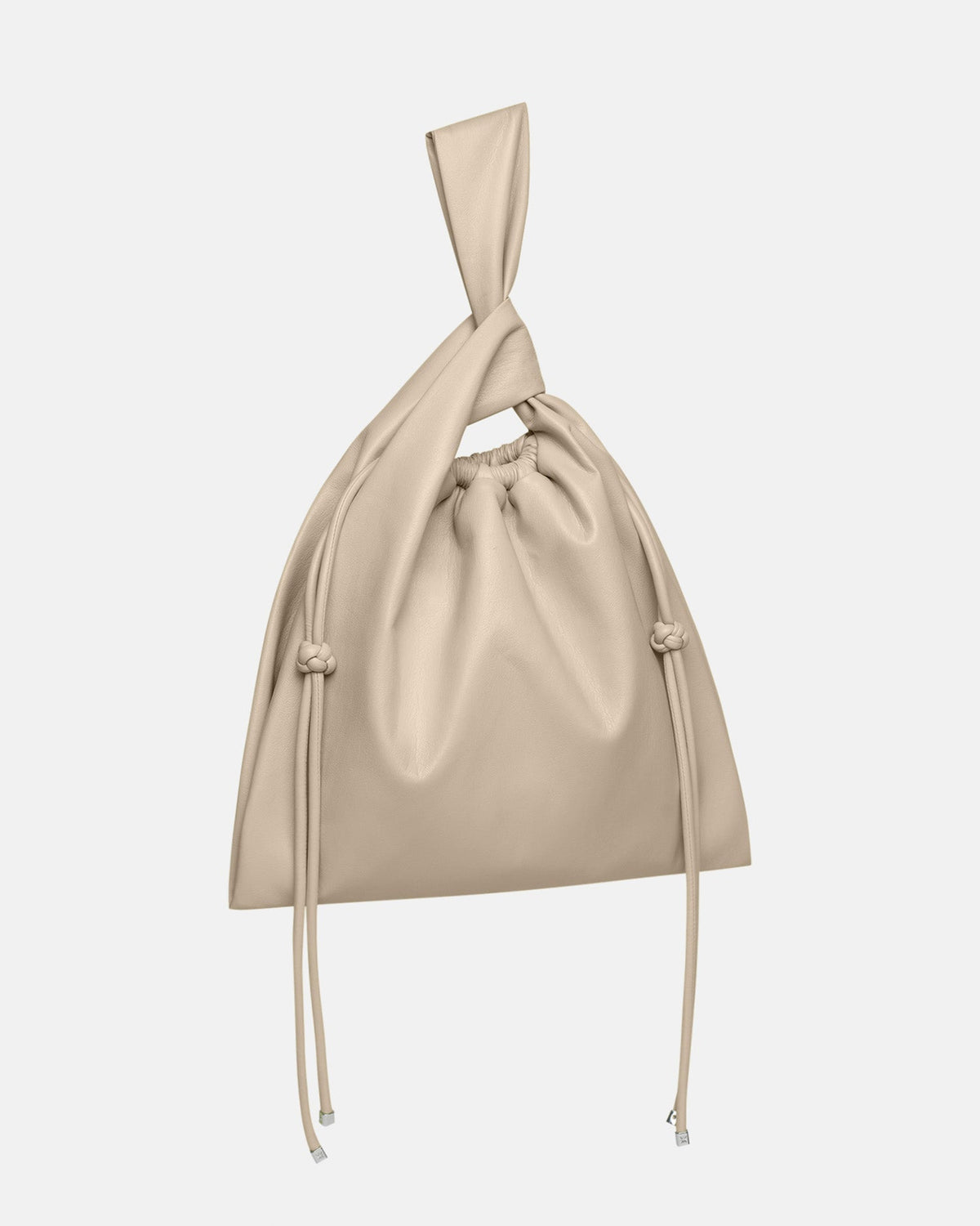 Jen Drawstring Large Okobor™ Alt-Leather Bag - Chalk | Nanushka