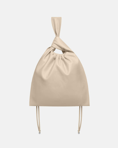 Jen Drawstring Large Okobor™ Alt-Leather Bag - Chalk | Nanushka