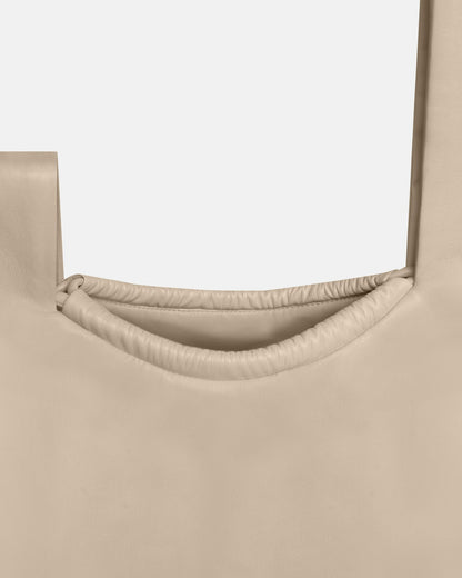 Jen Drawstring Large Okobor™ Alt-Leather Bag - Chalk | Nanushka
