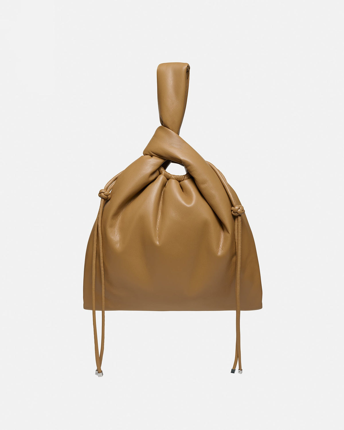 Jen Drawstring Okobor™ Alt-Leather Bag - Oak | Nanushka