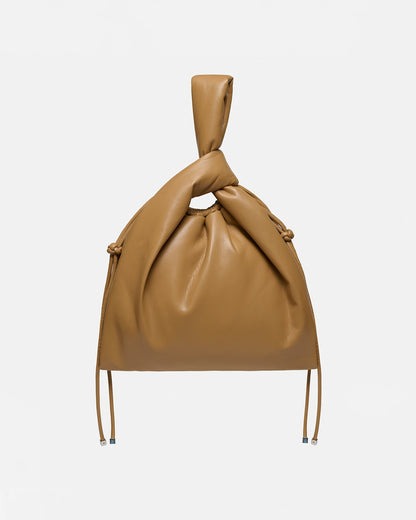 Jen Drawstring Okobor™ Alt-Leather Bag - Oak | Nanushka