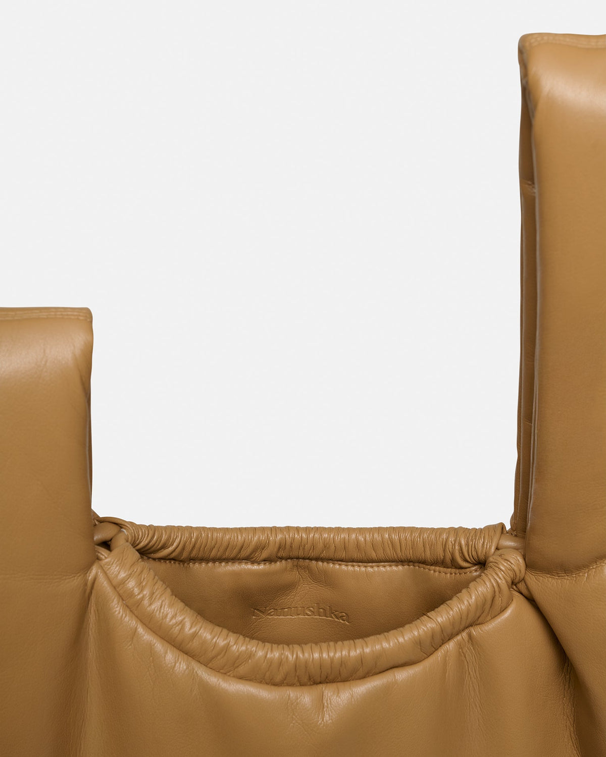Jen Drawstring Okobor™ Alt-Leather Bag - Oak | Nanushka