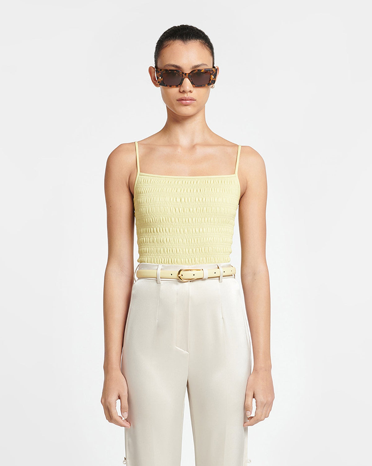 Selene Alt-Nappa Belt - Vanilla | Nanushka