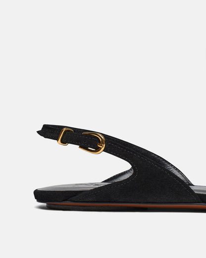 Maimu Leather Point-Toe Flats - Black | Nanushka