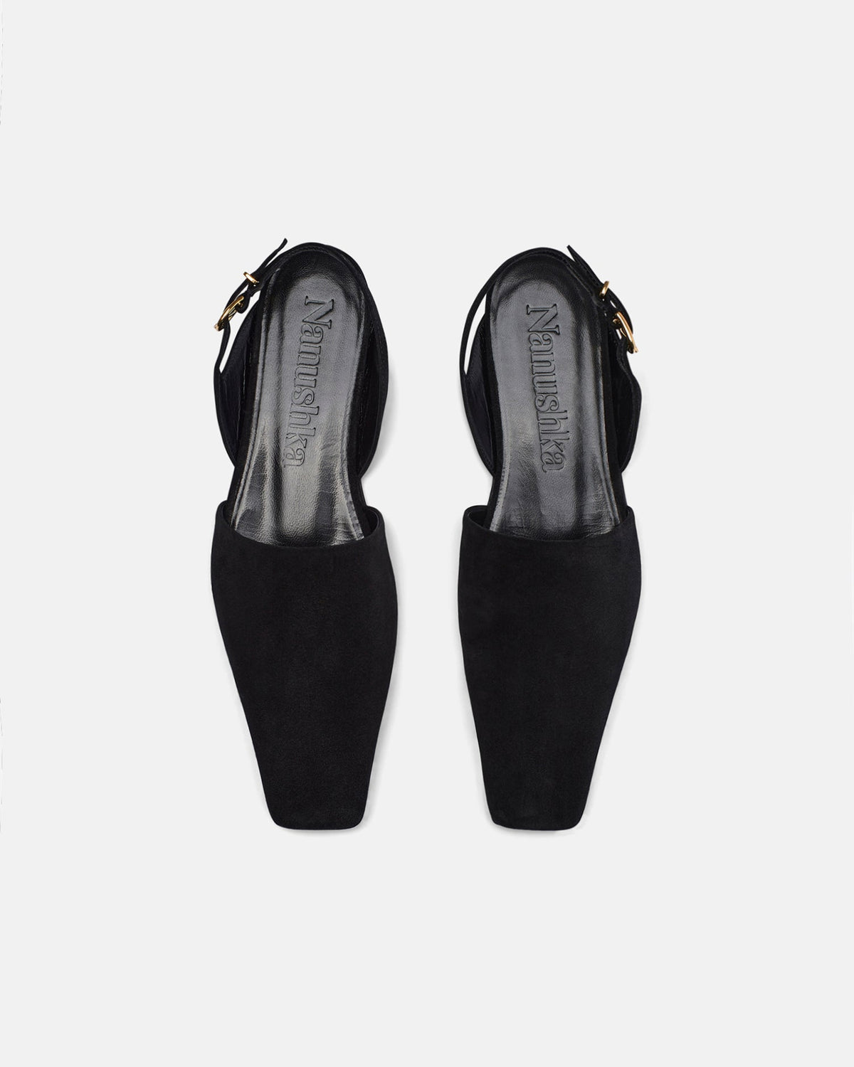 Maimu Leather Point-Toe Flats - Black | Nanushka