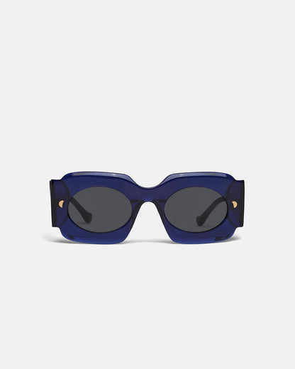 Cathi Bio-Plastic Square-Frame Sunglasses - Navy | Nanushka