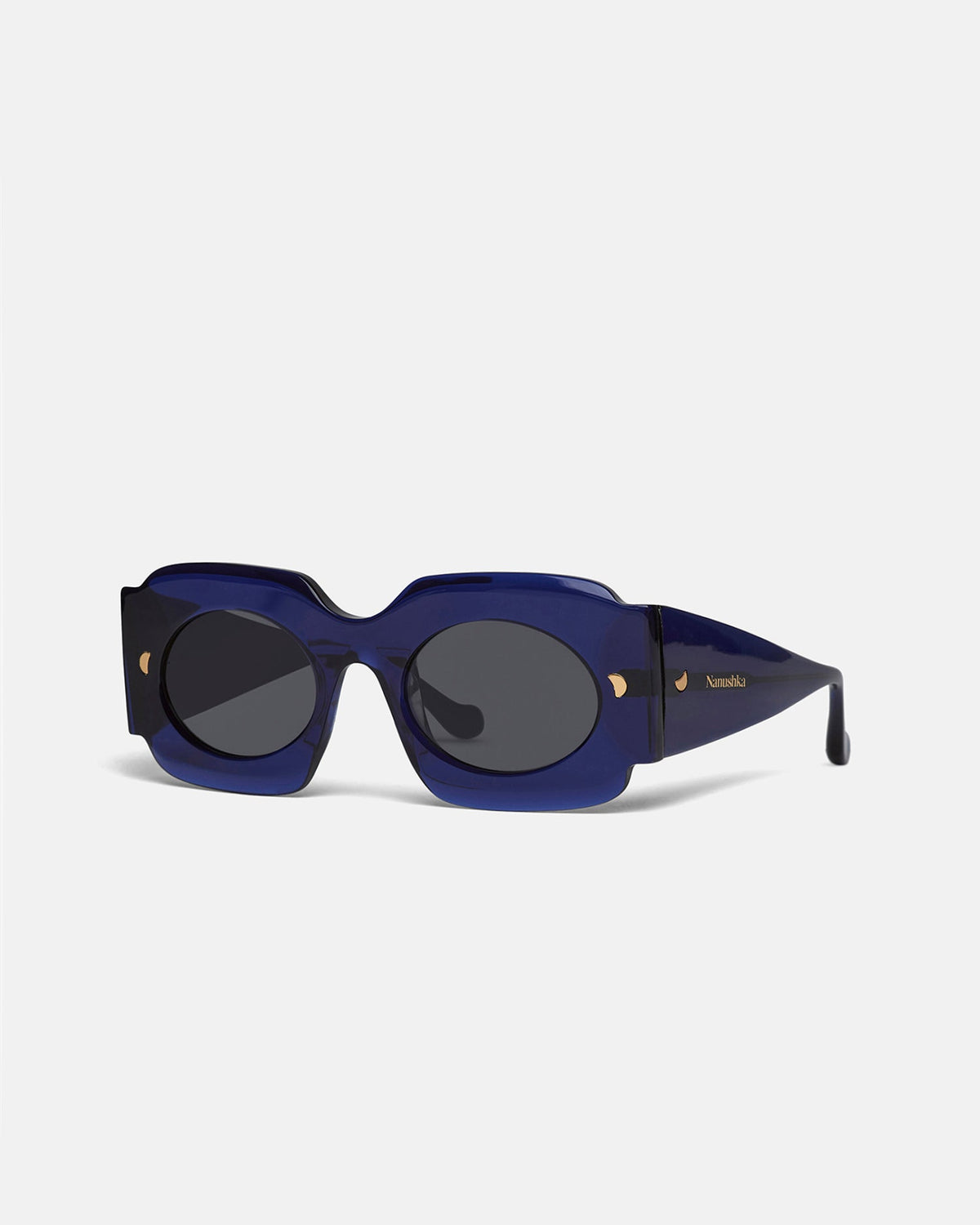 Cathi Bio-Plastic Square-Frame Sunglasses - Navy | Nanushka