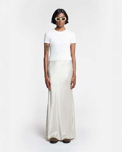 Axton Cropped t-shirt - Off White | Nanushka