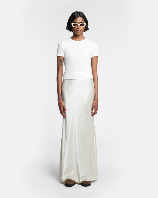 Axton Cropped t-shirt - Off White | Nanushka