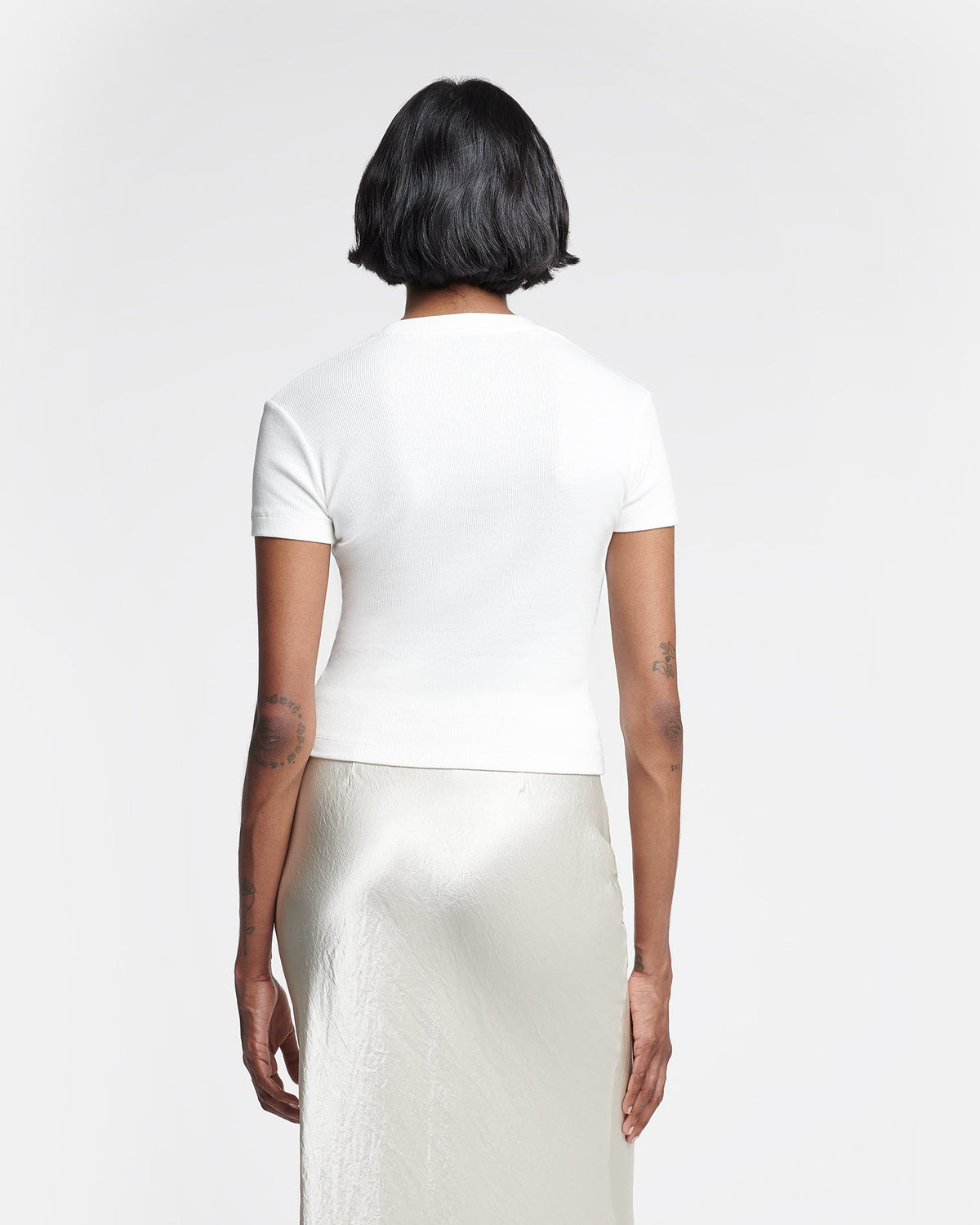 Axton Cropped t-shirt - Off White | Nanushka
