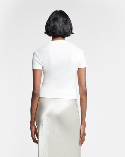 Axton Cropped t-shirt - Off White | Nanushka