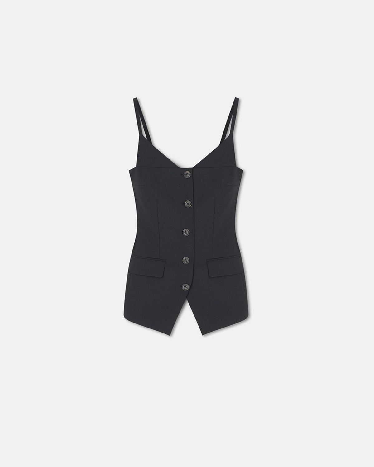 Cinda Open-back top - Black | Nanushka