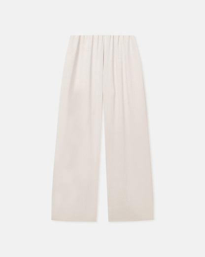 Brenda Washed Satin Pants - Ecru | Nanushka
