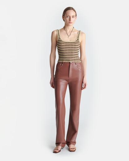 Jacoba Okobor™Alt-Leather Pants - Henna | Nanushka
