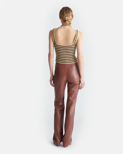 Jacoba Okobor™Alt-Leather Pants - Henna | Nanushka
