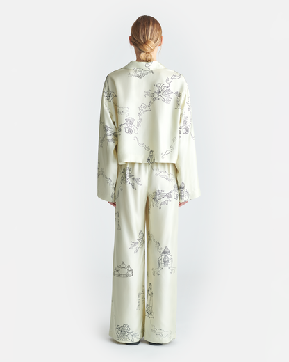 Brenda Printed Silk Twill Pants - Folktale | Nanushka