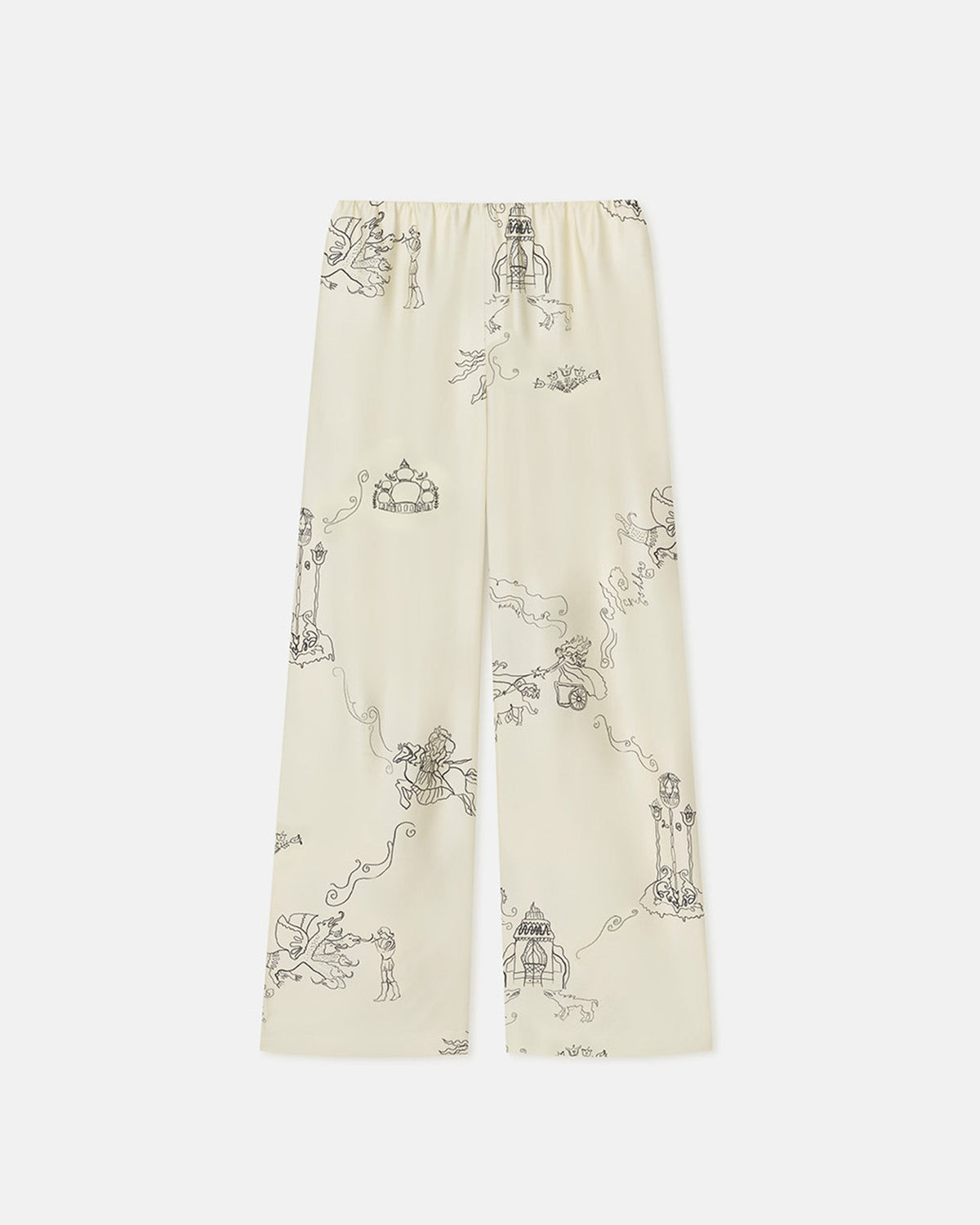 Brenda Printed Silk Twill Pants - Folktale | Nanushka