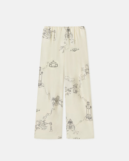 Brenda Printed Silk Twill Pants - Folktale | Nanushka