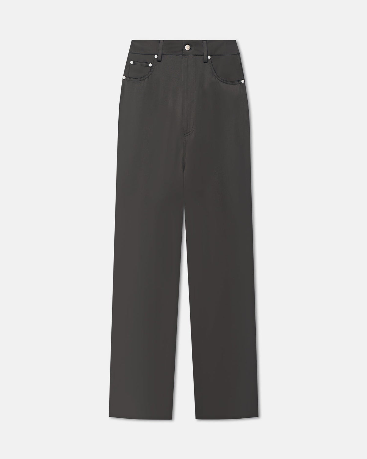 Tita Slip Satin Pants - Dark Green | Nanushka