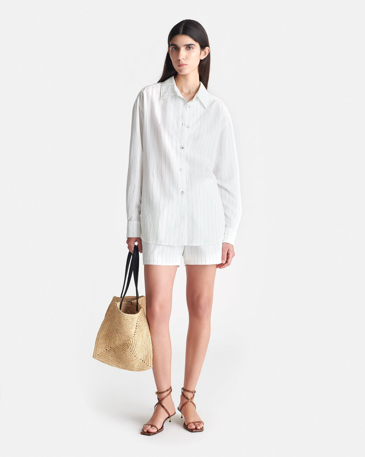 Dylla Relaxed shorts - White | Nanushka