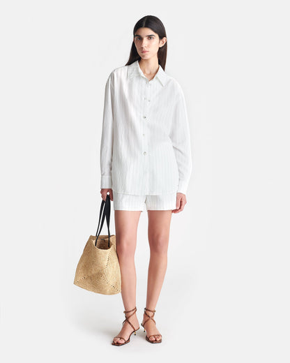 Dylla Relaxed shorts - White | Nanushka