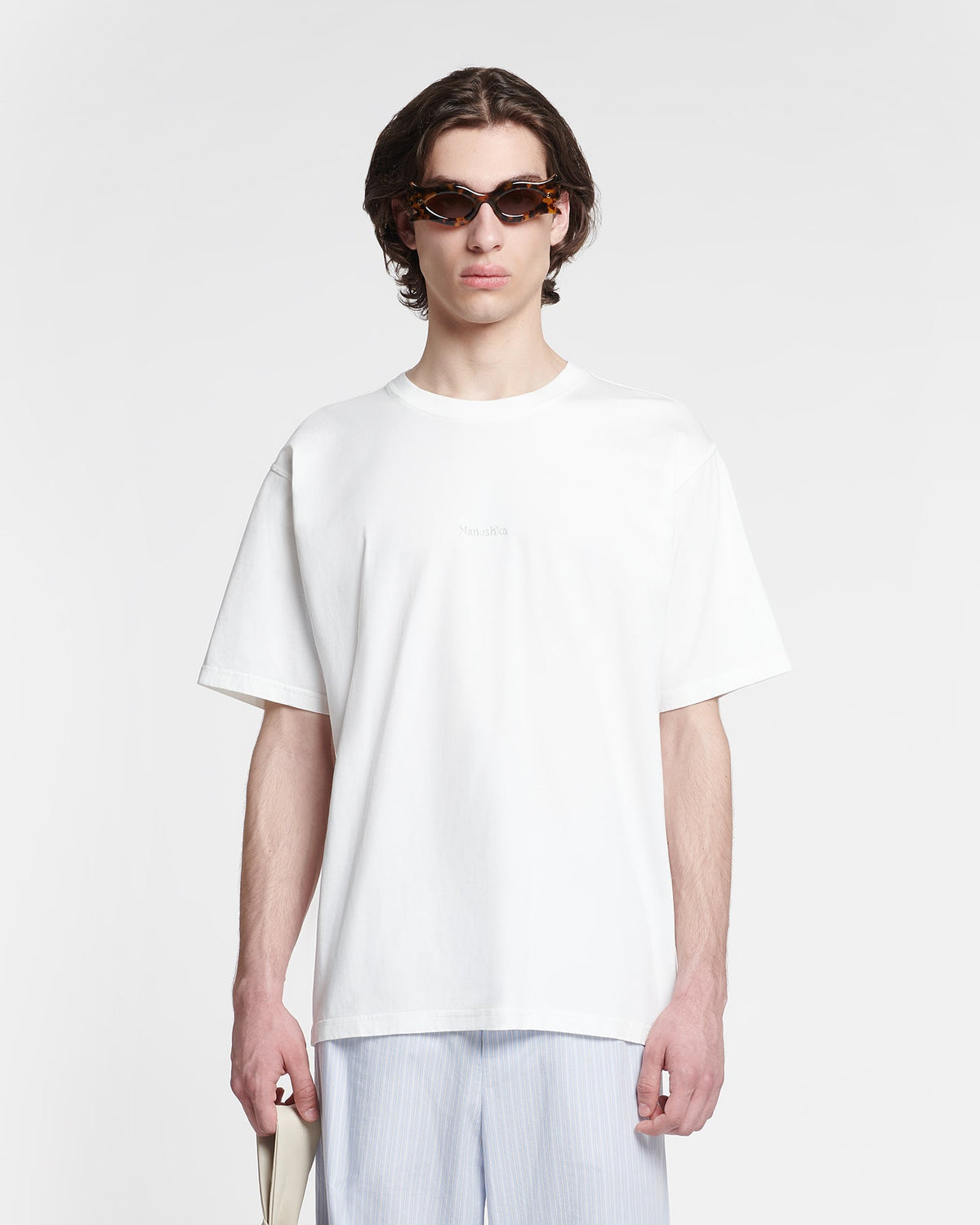 Reece Embroidered T-shirt - Off White | Nanushka