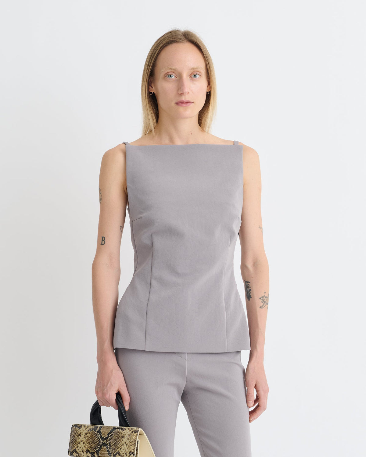 Laree Structured top - Grey | Nanushka