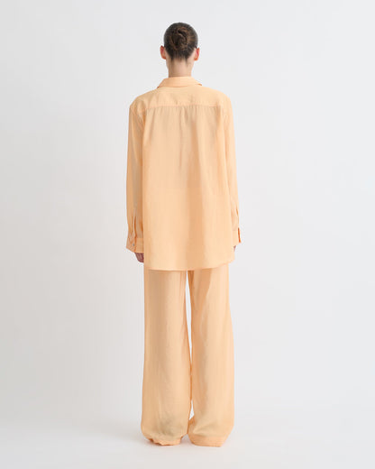 Arleen Crepe Organza Shirt - Apricot | Nanushka