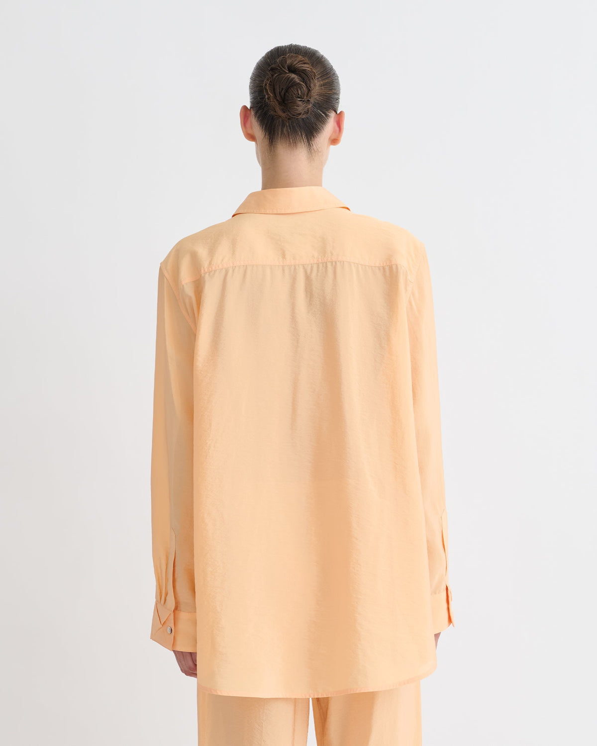 Arleen Crepe Organza Shirt - Apricot | Nanushka