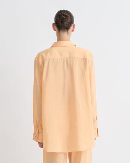 Arleen Crepe Organza Shirt - Apricot | Nanushka