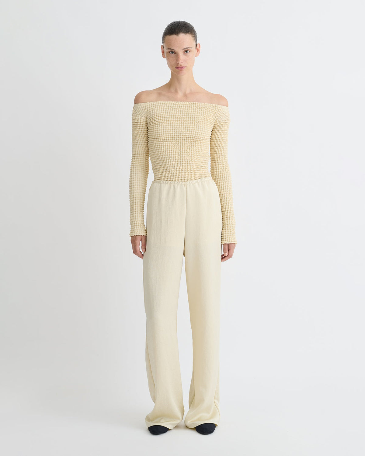 Elita Long sleeve top - Oat | Nanushka