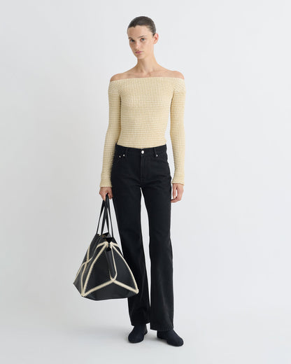 Elita Long sleeve top - Oat | Nanushka