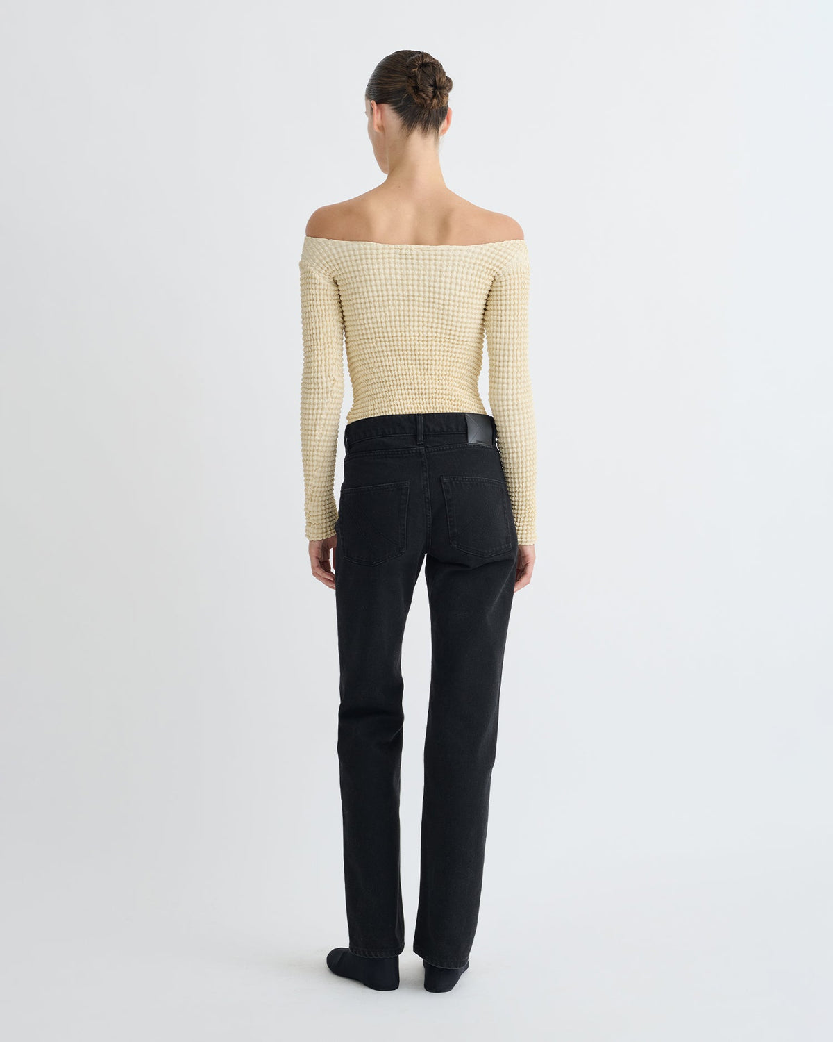 Elita Long sleeve top - Oat | Nanushka