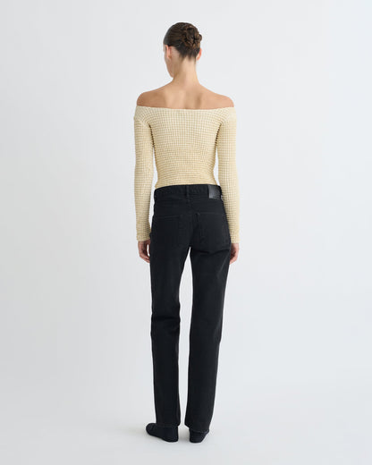 Elita Long sleeve top - Oat | Nanushka