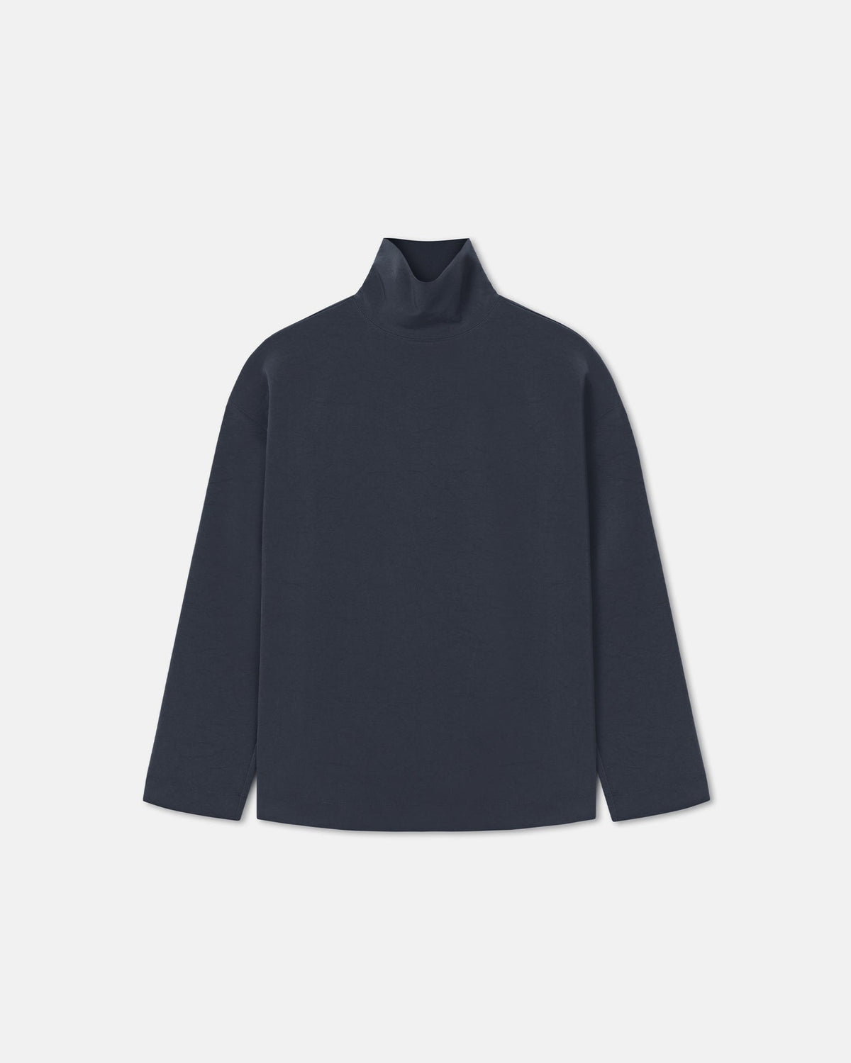 Sitara Paper Jersey Turtleneck Top - Dusty Blue | Nanushka