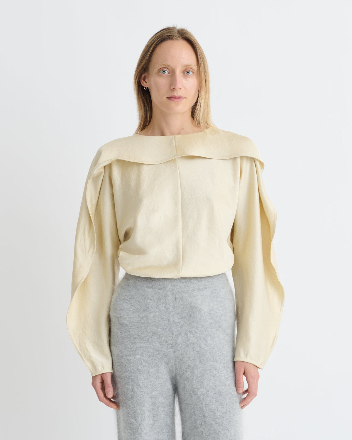 Jamille Long sleeve top - Ecru | Nanushka