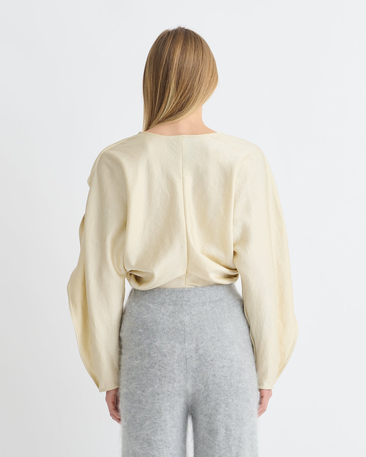 Jamille Long sleeve top - Ecru | Nanushka