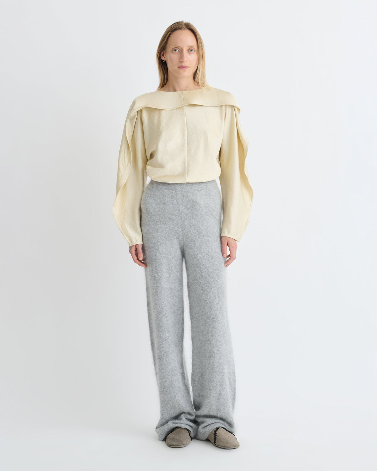 Jamille Long sleeve top - Ecru | Nanushka