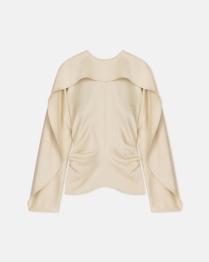Jamille Long sleeve top - Ecru | Nanushka