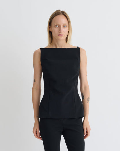 Laree Structured top - Black | Nanushka