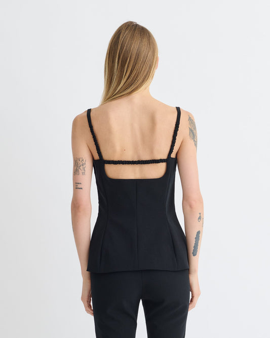 Laree Structured top - Black | Nanushka