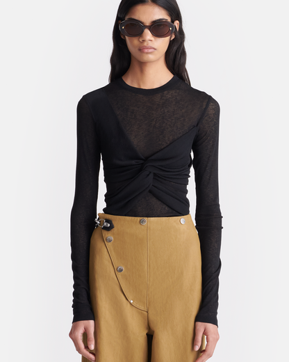 Izolda Top - Black | Nanushka