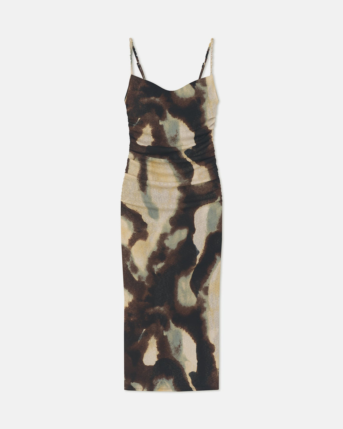 Alexa Mesh Jersey Dress - Watercolor Sage | Nanushka