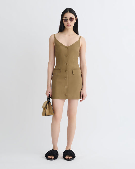 Peitho Tailored Mini Dress - Brown | Nanushka