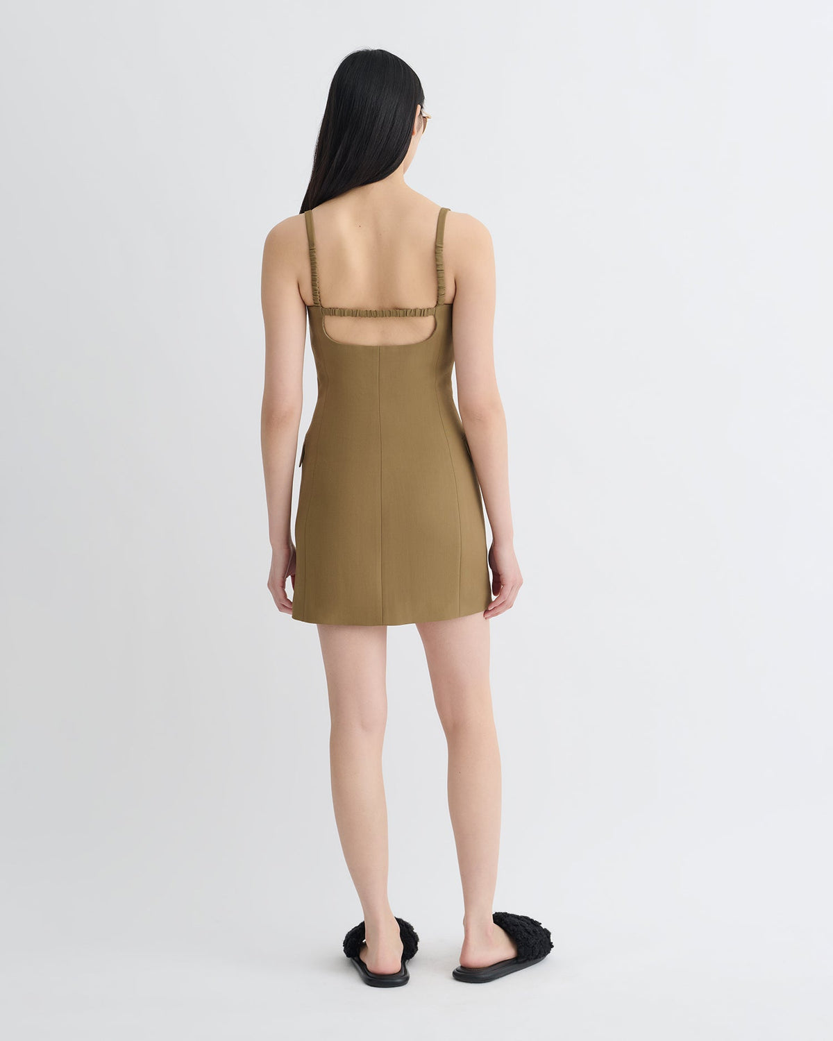 Peitho Tailored Mini Dress - Brown | Nanushka