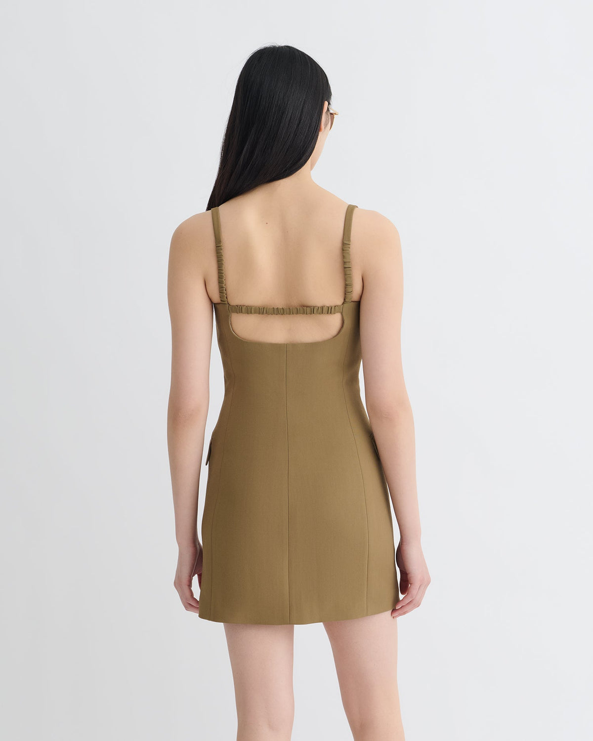 Peitho Tailored Mini Dress - Brown | Nanushka
