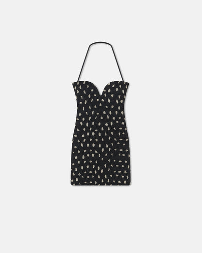 Jannika Seersucker Tech Chiffon Mini Dress - Polka | Nanushka