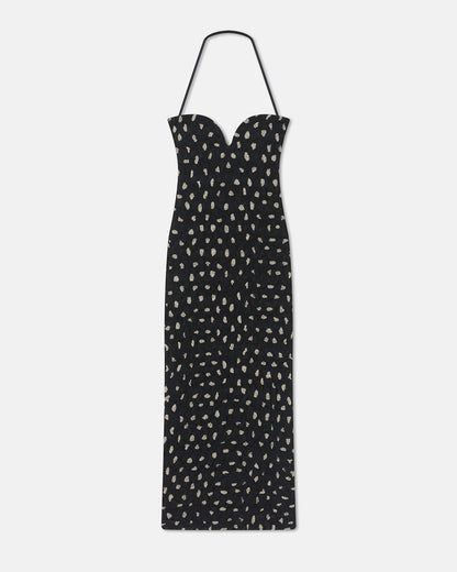 Haylen Seersucker Tech Chiffon Midi Dress - Polka | Nanushka